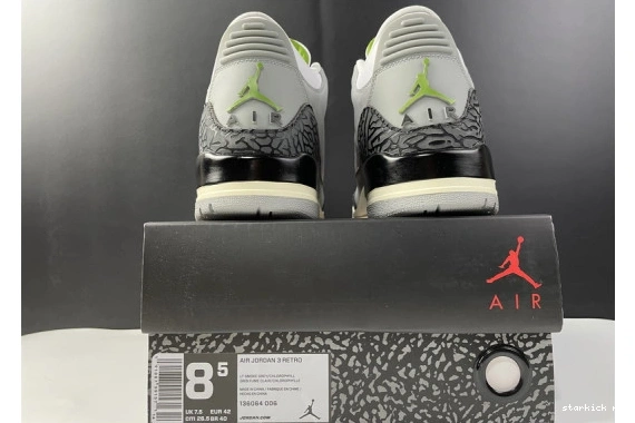 Jordan Retro Chlorophyll Air 3 136064-006 136064-006 0813